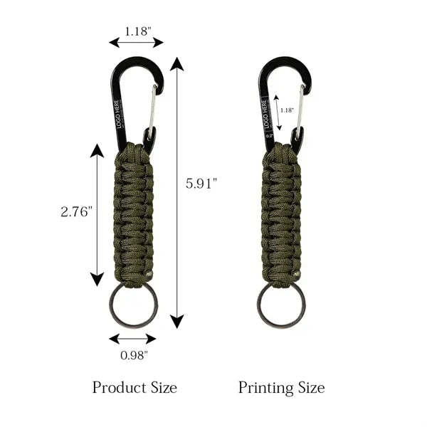 Paracord Keychain With Carabiner