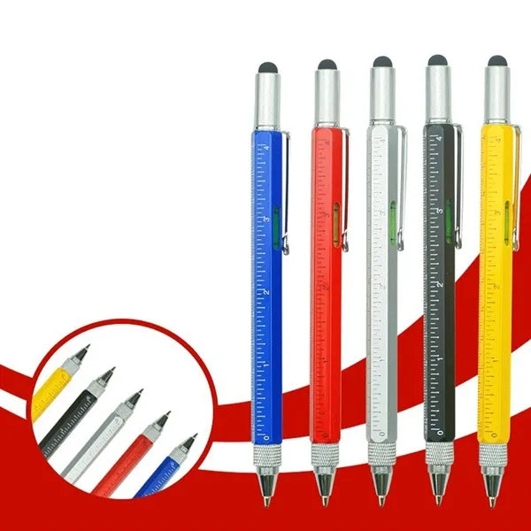 6 in 1 Multifunctional Tool Ballpoint Pen with Ruler