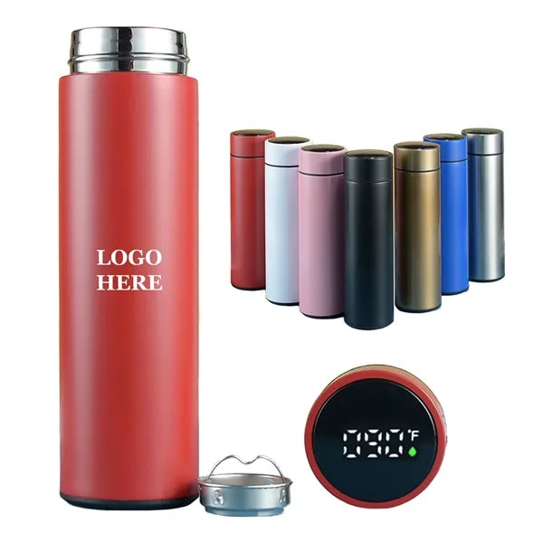 16 OZ Smart Water Bottle with LED Temperature Display