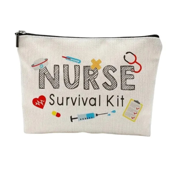 Large Cotton Linen Travel Cosmetic Bag
