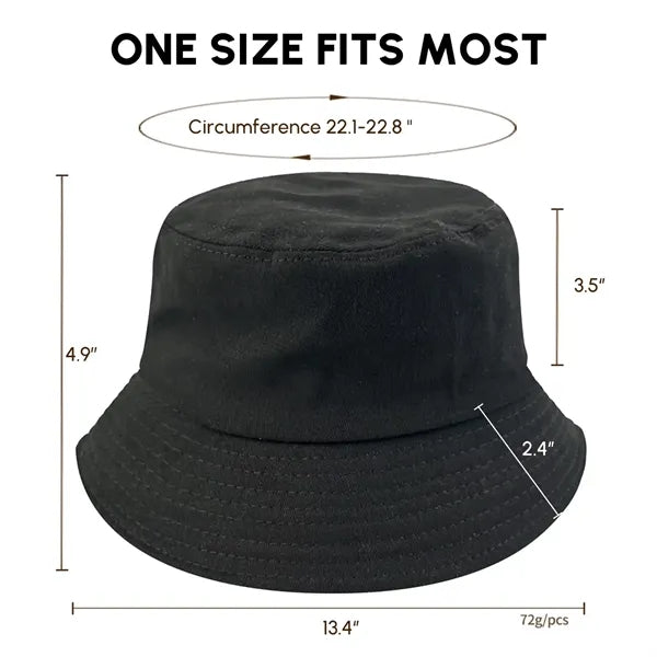 100% Cotton Unisex Fisherman Bucket Hat