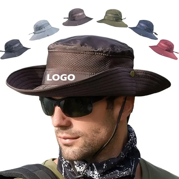 Unisex drawstring fisherman's hat