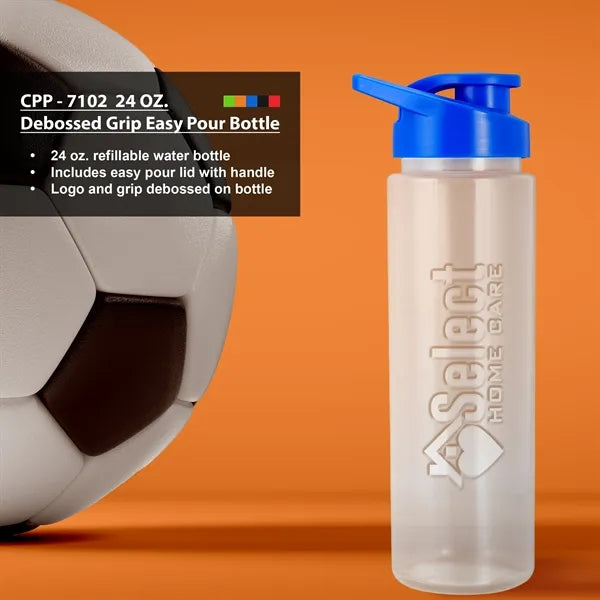 24 Oz. Debossed Grip Easy Pour Bottle