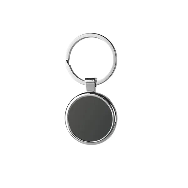 Round Satin Metal Keychain