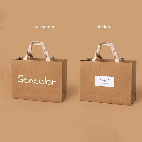 Kraft Paper Bags w/Handles - Apparel & Gift Packaging