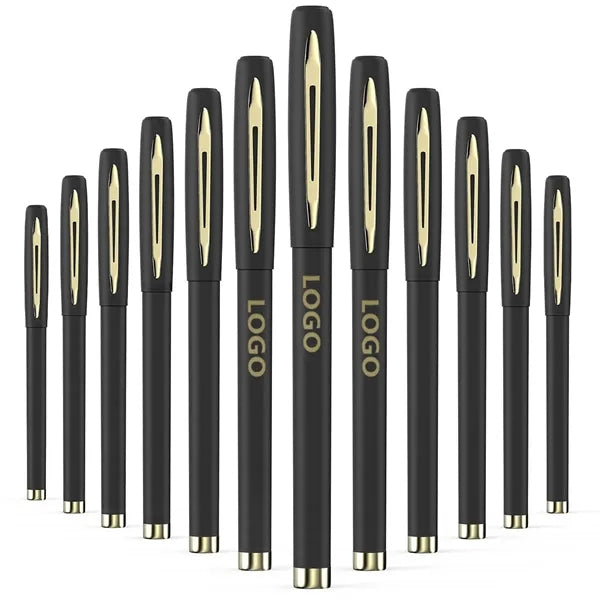 Non-Slip Grip Gel Ink Pens with Caps