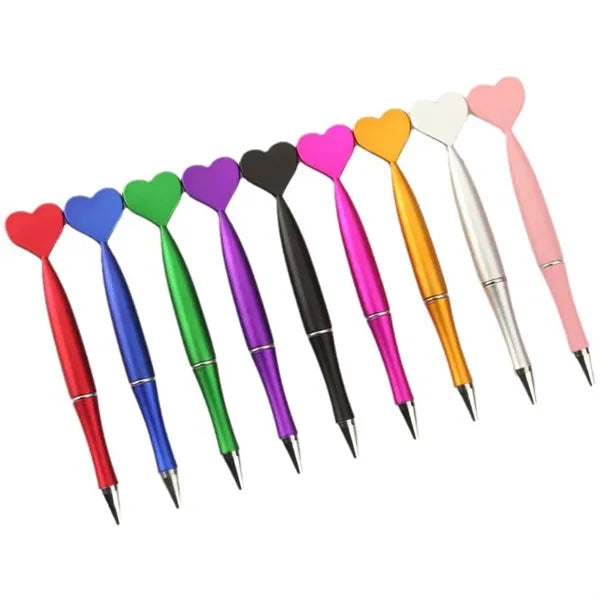 Valentine's Day Heart Shape ABS Ballpoint Pen 5.3"x0.5"