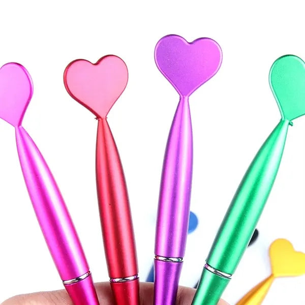 Valentine's Day Heart Shape ABS Ballpoint Pen 5.3"x0.5"