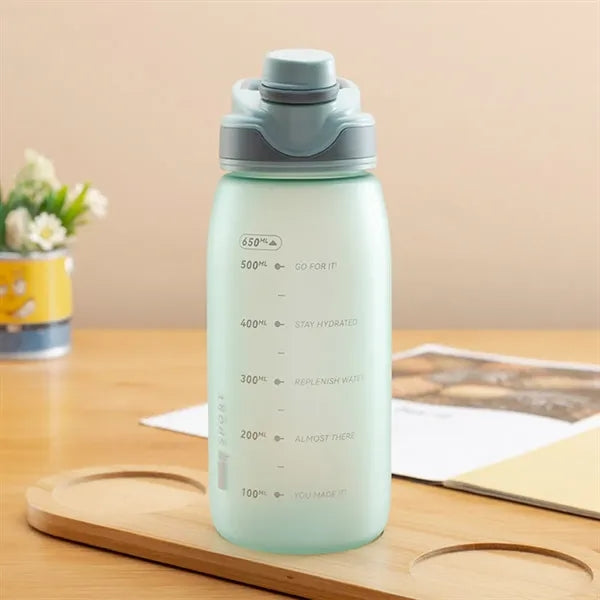 22oz Matte Plastic Sports Water Bottle with Handle