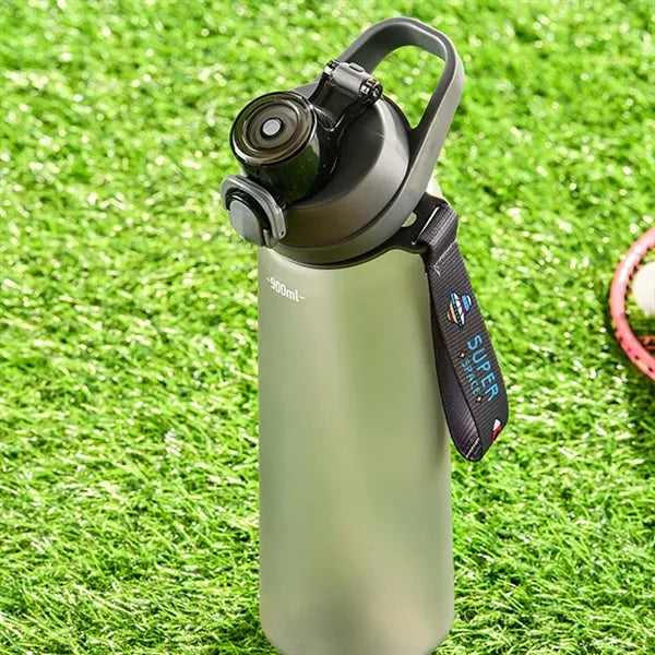Slanted Handle Sports Water Bottle Plastic Outdoor Space Cup