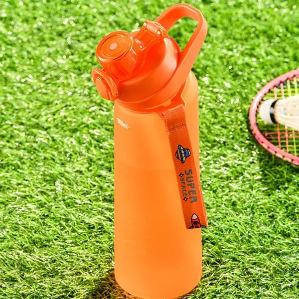 Slanted Handle Sports Water Bottle Plastic Outdoor Space Cup