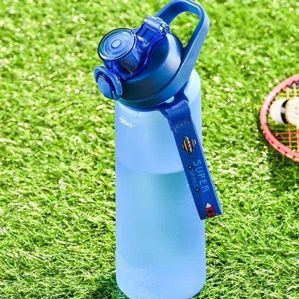 Slanted Handle Sports Water Bottle Plastic Outdoor Space Cup