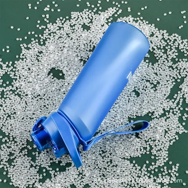 Slanted Handle Sports Water Bottle Plastic Outdoor Space Cup