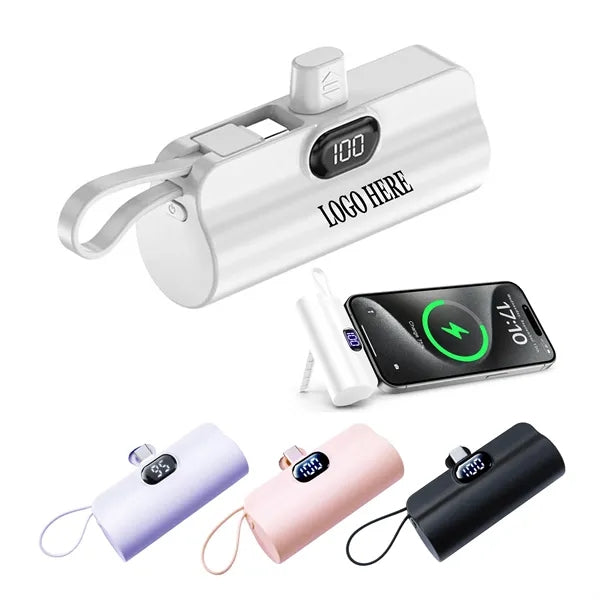 3000 mAh Capsule Power Bank with Digital Display