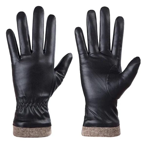 Touchscreen Winter Leather Gloves for Women
