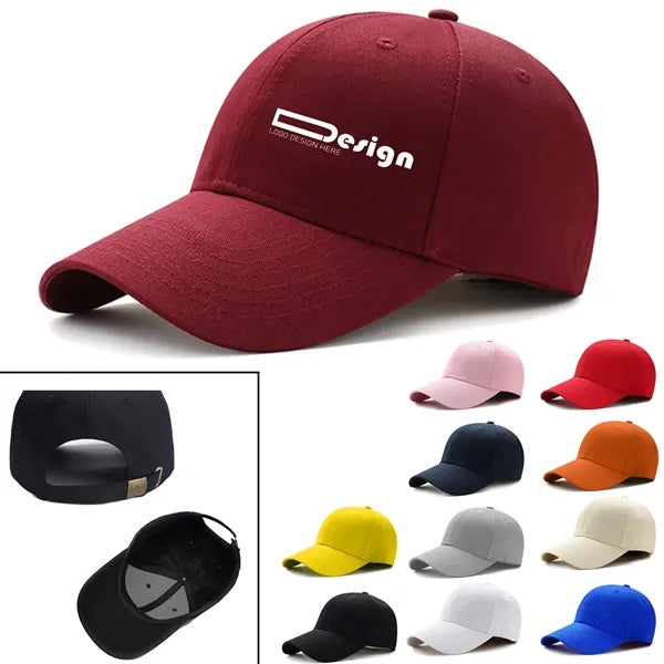 100% Cotton 6 Panel Structured Baseball Caps