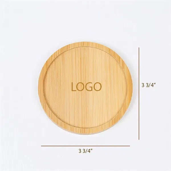 Natural Bamboo Coaster Round/Square 3 3/4"