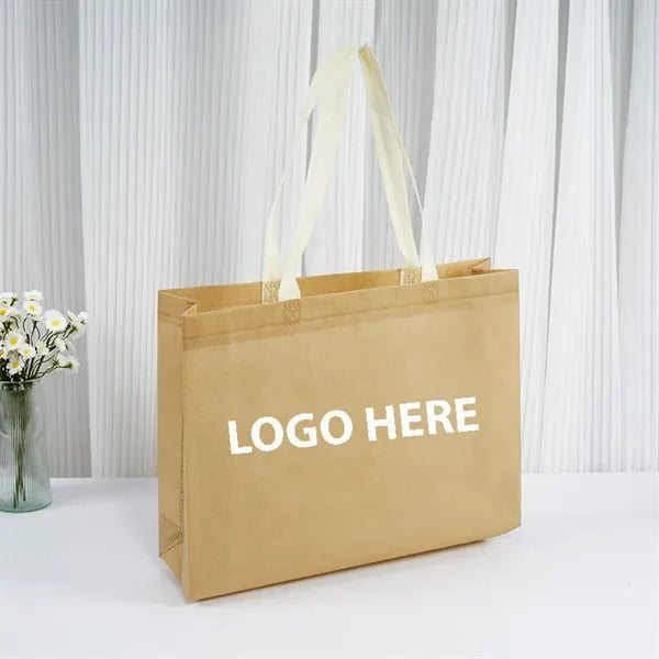 Large Size Two Color Non Woven Tote Bags 20X16X6"
