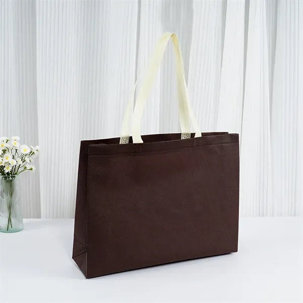 Large Size Two Color Non Woven Tote Bags 20X16X6"