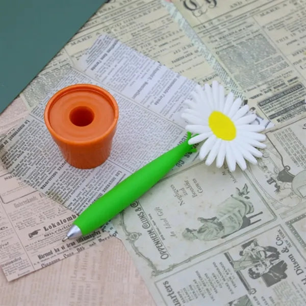 Flowers Ballpoint Pens with Mini Pot