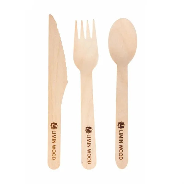 Wooden Disposable Spoon Fork Knife Eco-friendly Cutlery