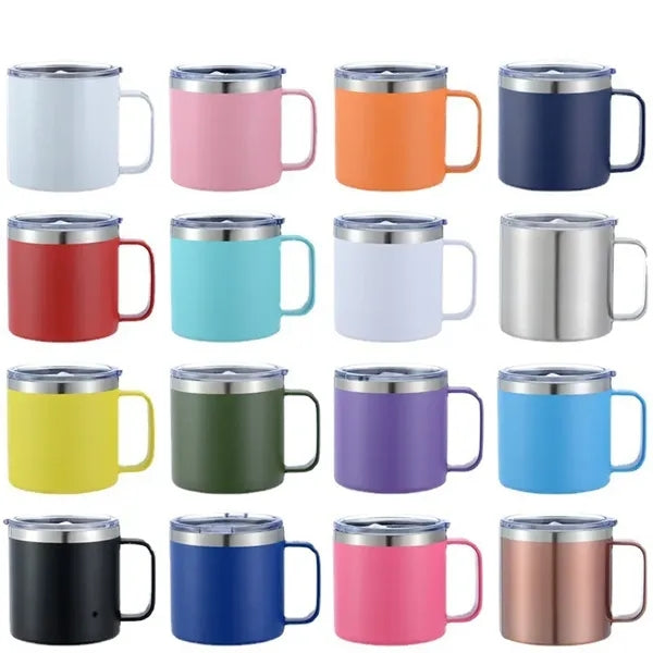 14oz Insulated Vacuum Coffee Mug with Handle