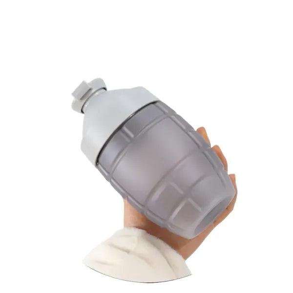 20 oz Grenade Shaped Plastic Shaker Bottle With Handle