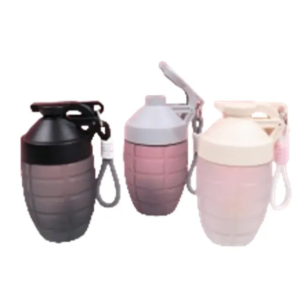 20 oz Grenade Shaped Plastic Shaker Bottle With Handle