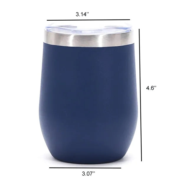 12oz Stainless Steel Wine Tumbler With Lid