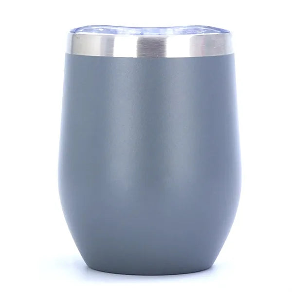 12oz Stainless Steel Wine Tumbler With Lid