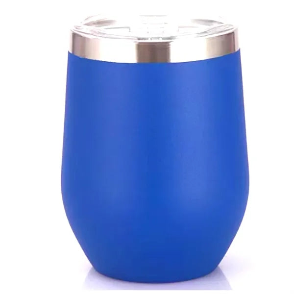 12oz Stainless Steel Wine Tumbler With Lid