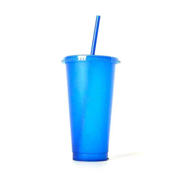 24Oz Plastic Tumblers with Lids and Straws