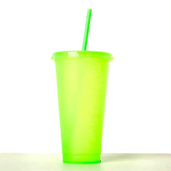 24Oz Plastic Tumblers with Lids and Straws