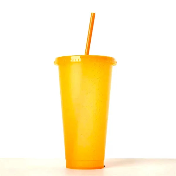 24Oz Plastic Tumblers with Lids and Straws