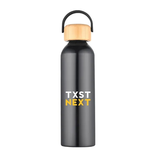 24 oz. Recycled Aluminum Water Bottle w/ Bamboo lid