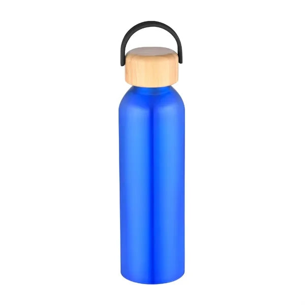 24 oz. Recycled Aluminum Water Bottle w/ Bamboo lid
