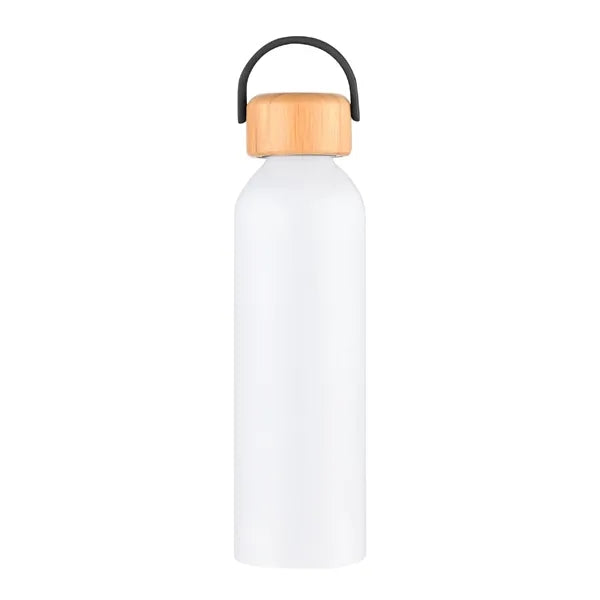 24 oz. Recycled Aluminum Water Bottle w/ Bamboo lid