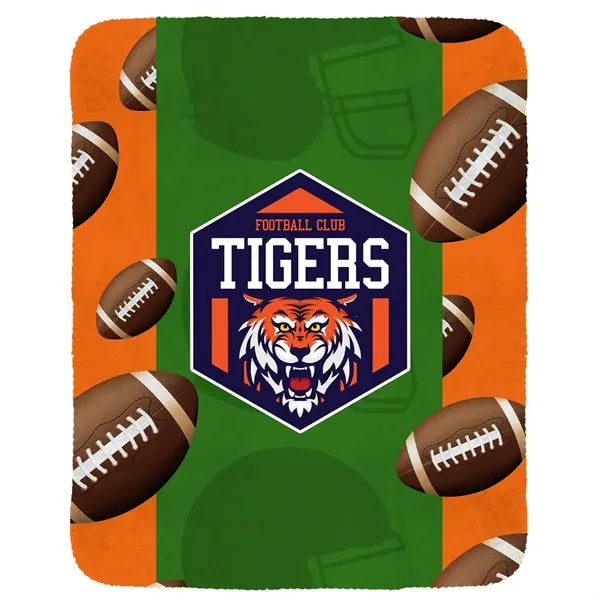 Football Velvety Recycled Plush Blanket