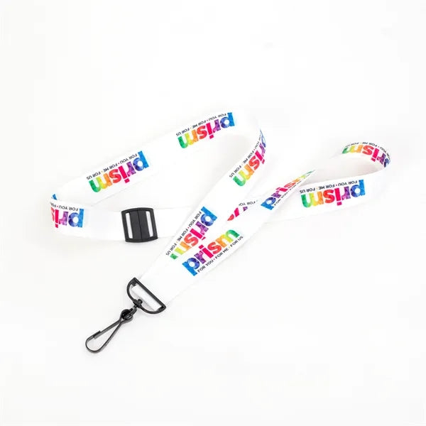1" Personalizd 50D RPET Lanyard - Free Air Shipping
