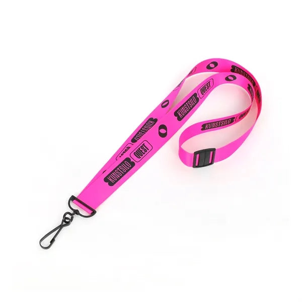 1" Personalizd 50D RPET Lanyard - Free Air Shipping