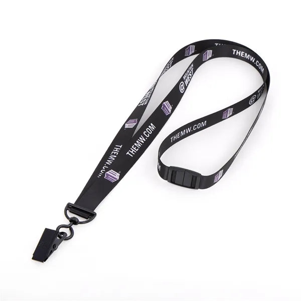 5/8" Clip Full Color 50D RPET Lanyard - Free Air Shipping