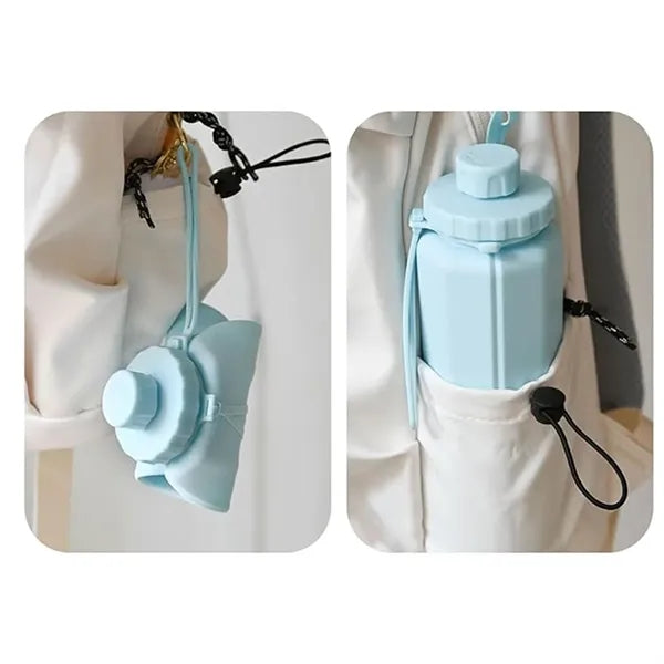 20Oz. Foldable Travel Drinking Tumbler Silicone Water Bottle