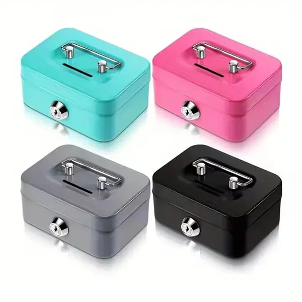 Mini Money Safe Lockable Cash Box With Key