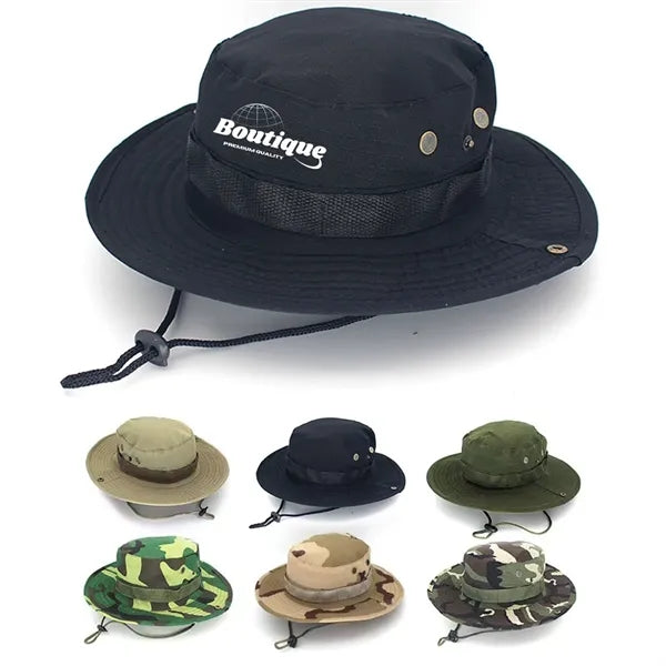 Outdoor Sun-Hats Mesh Wide-Brim Beach Hat W/ Ponytail-Hole