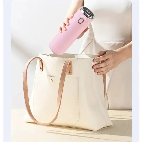 Portable Vacuum Insulated Tumbler Smart LED Thermos Bottle