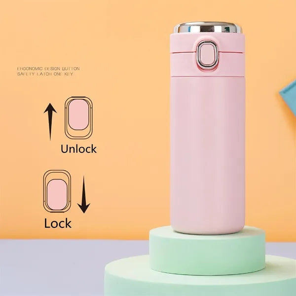 Portable Vacuum Insulated Tumbler Smart LED Thermos Bottle