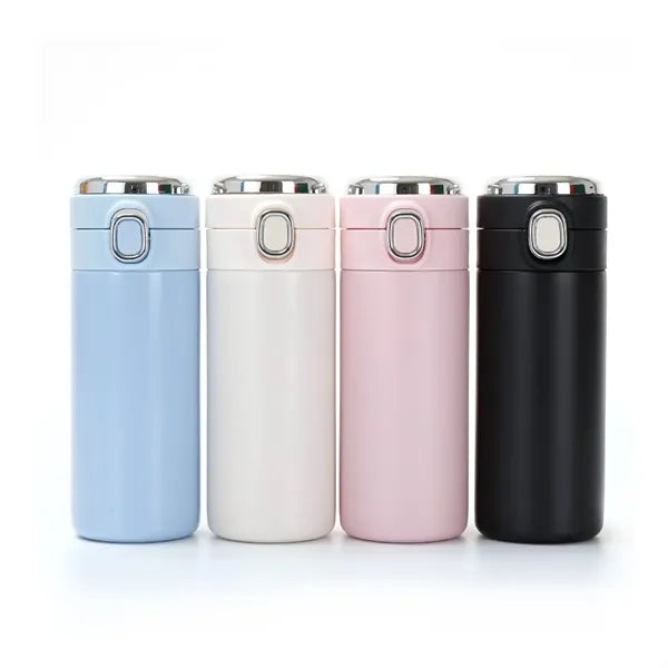 Portable Vacuum Insulated Tumbler Smart LED Thermos Bottle