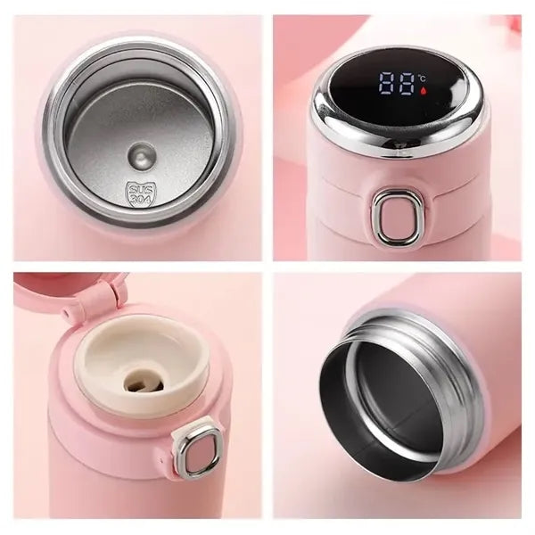 Portable Vacuum Insulated Tumbler Smart LED Thermos Bottle