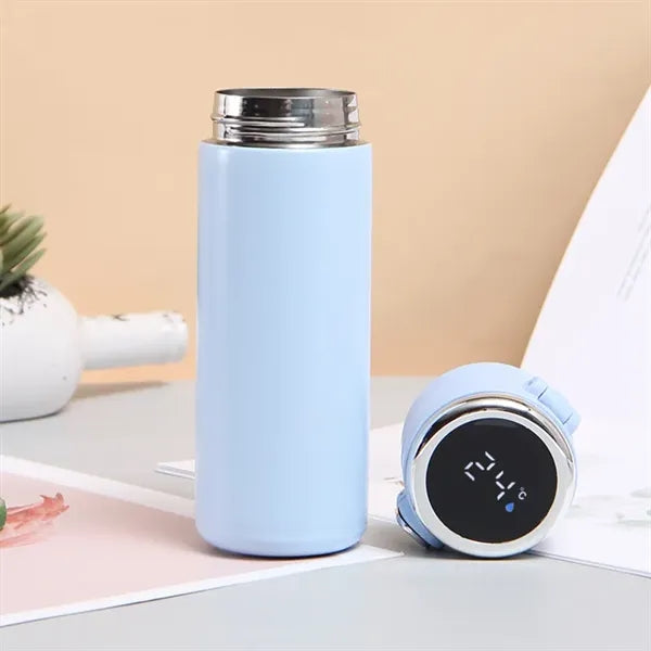 Portable Vacuum Insulated Tumbler Smart LED Thermos Bottle