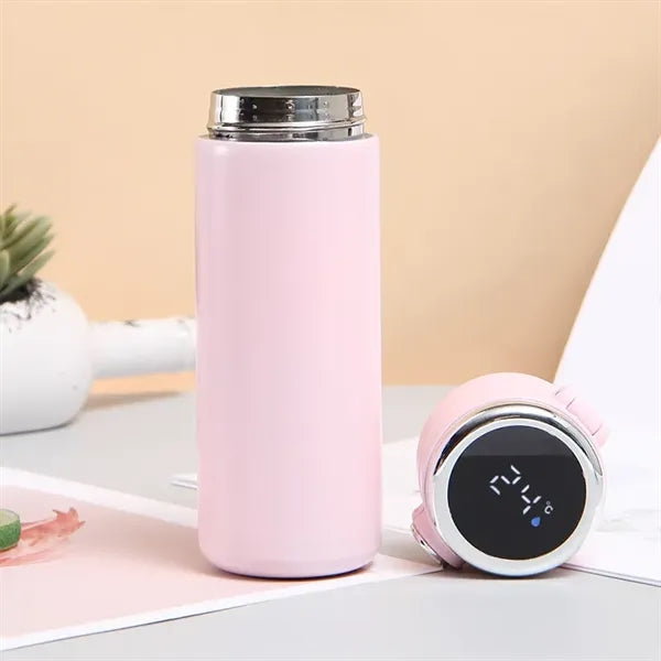 Portable Vacuum Insulated Tumbler Smart LED Thermos Bottle